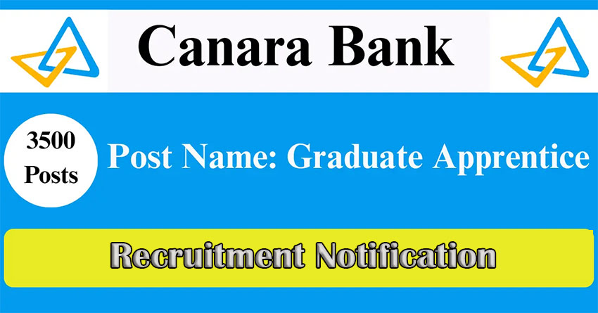 Canara Bank Graduate Apprentices Recruitment