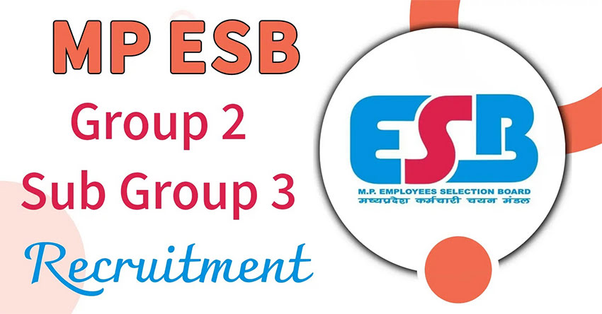 MPESB Group 2 Sub Group 3 Recruitment