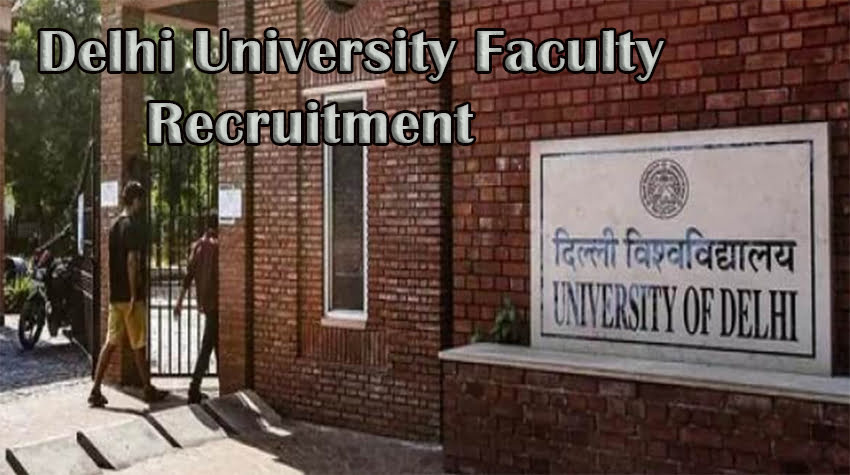 Delhi University Faculty Recruitment
