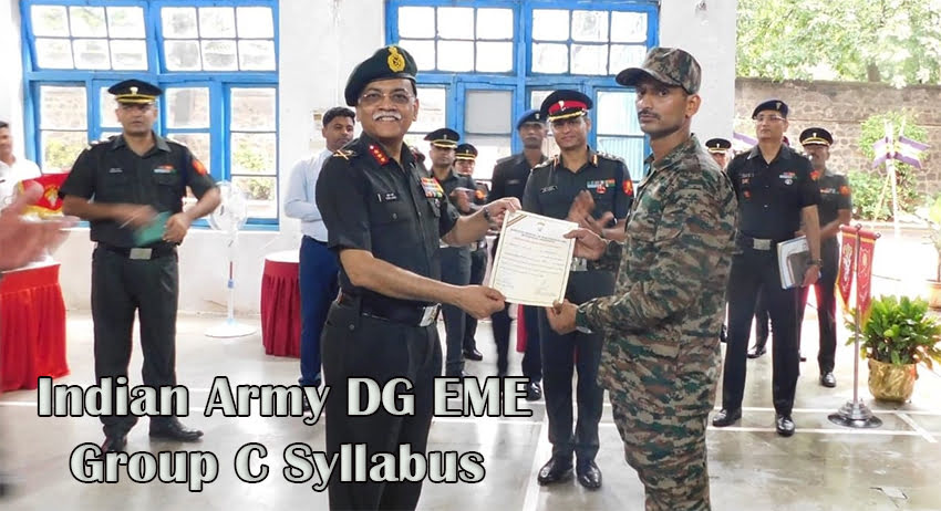 Indian Army DG EME Group C Syllabus